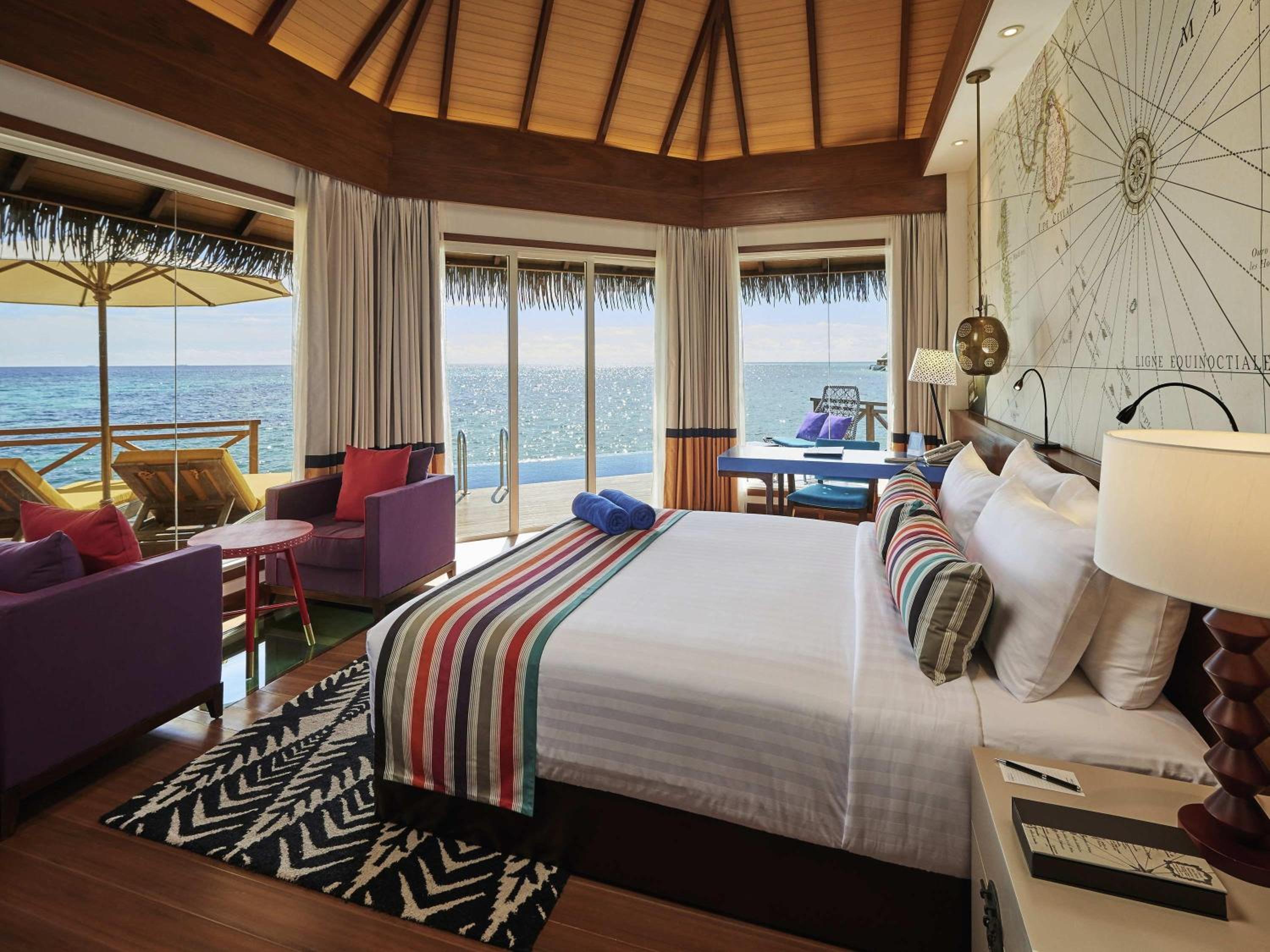 Overwater, Sunset, Villa, Queen Bed, with Pool
