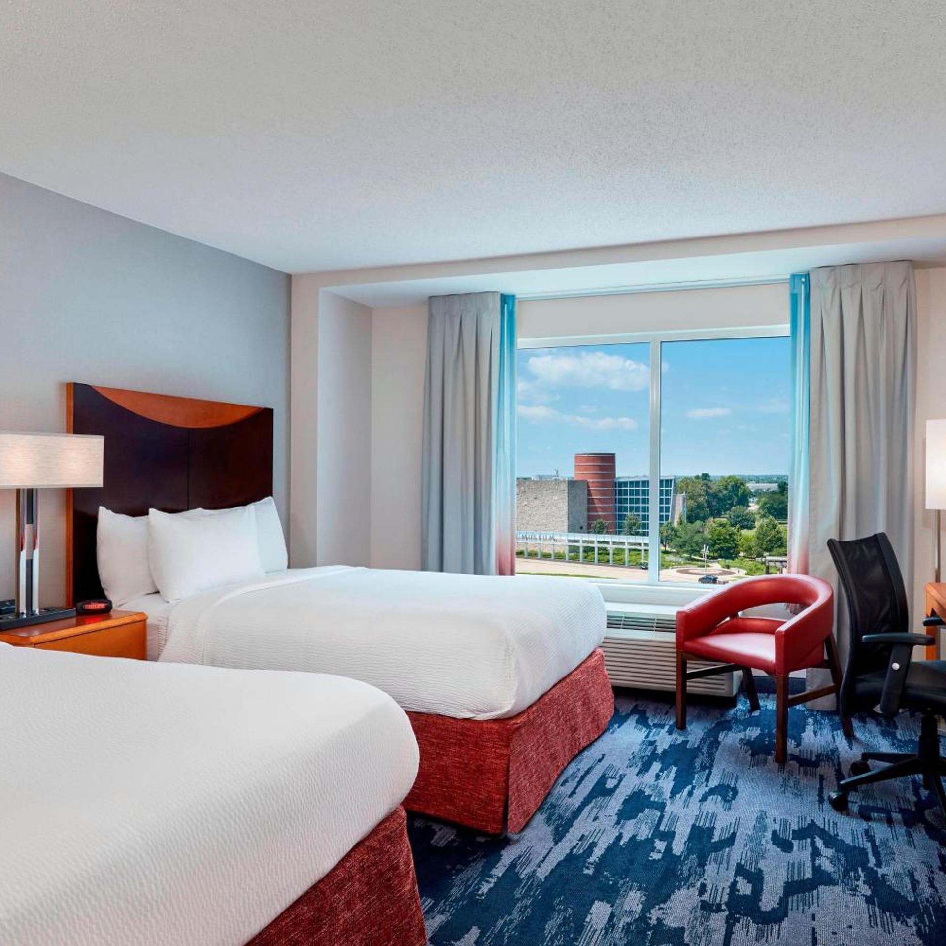 Guest Room, 2 Double Beds, Skyline View, Top Floor