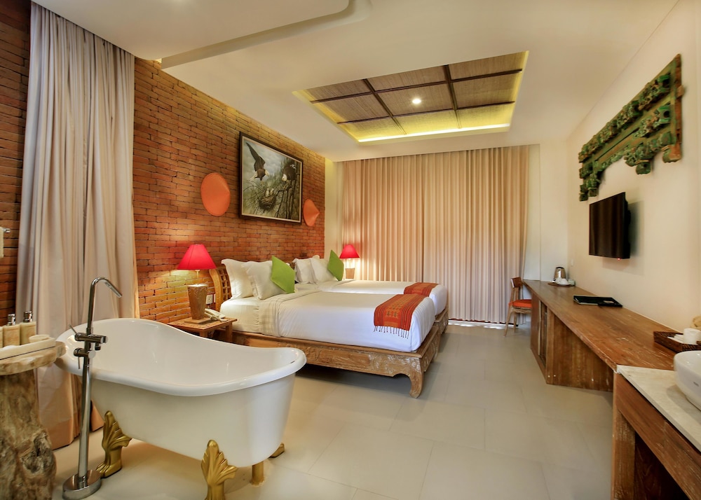 غرفة ديلوكس بسريرين منفصلين بإطلالة على المسبح، Green Field Resort 2/5