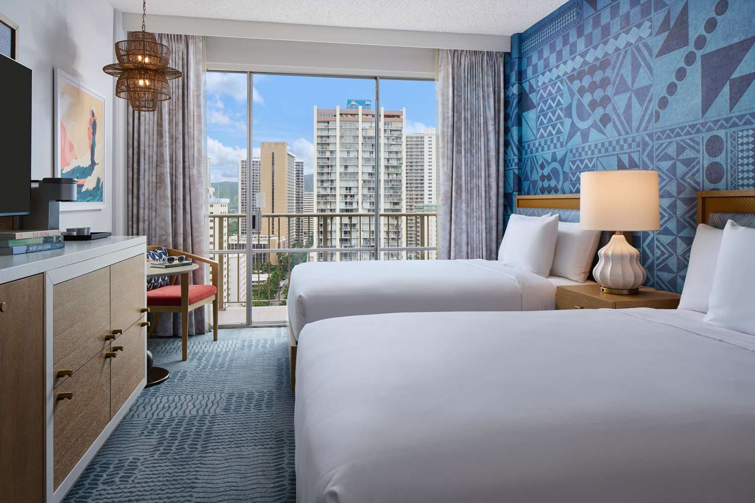 Room, 2 Double Beds, Waikiki View