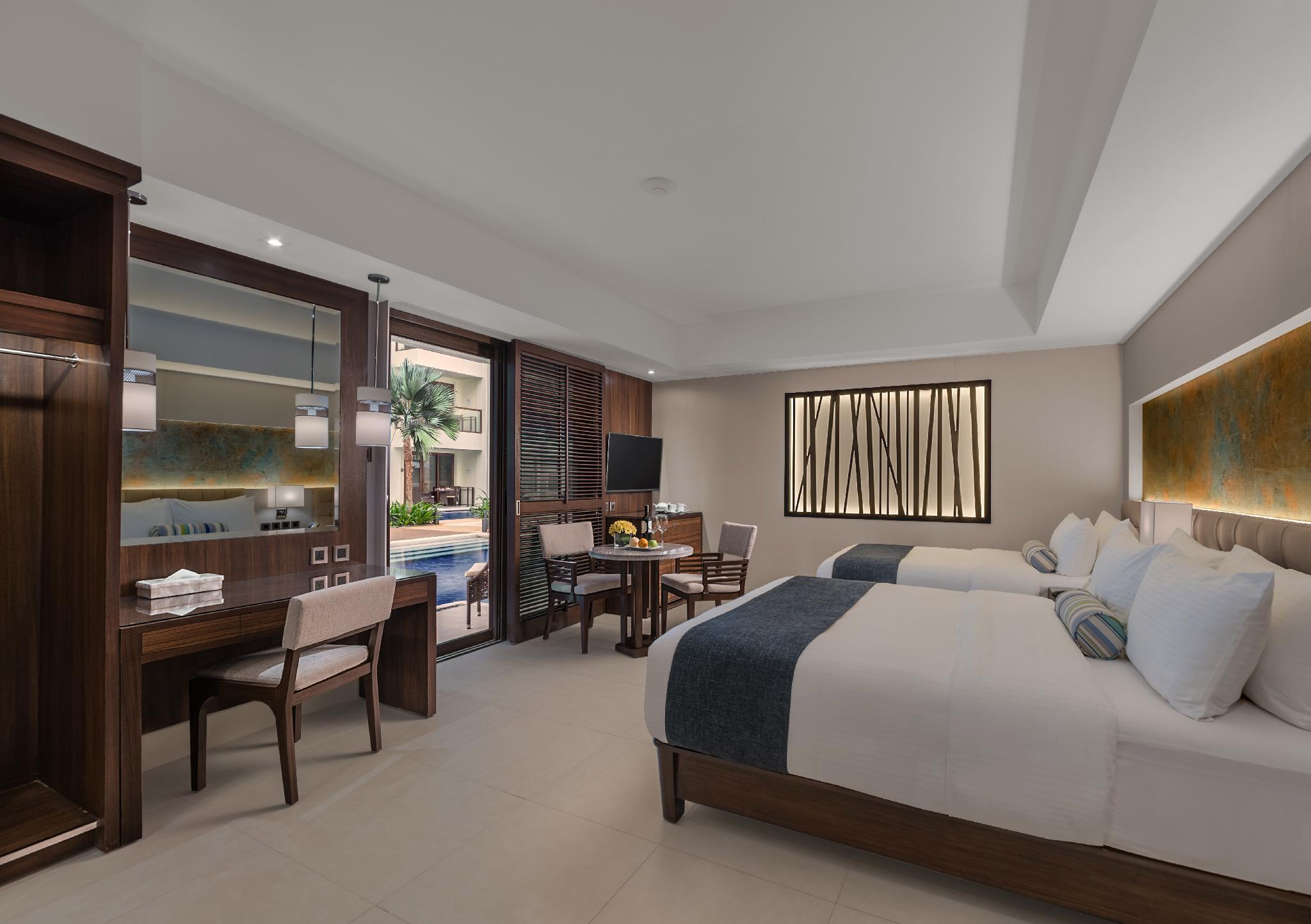 Premium, Deluxe, 2 Double Beds, Direct Pool Access