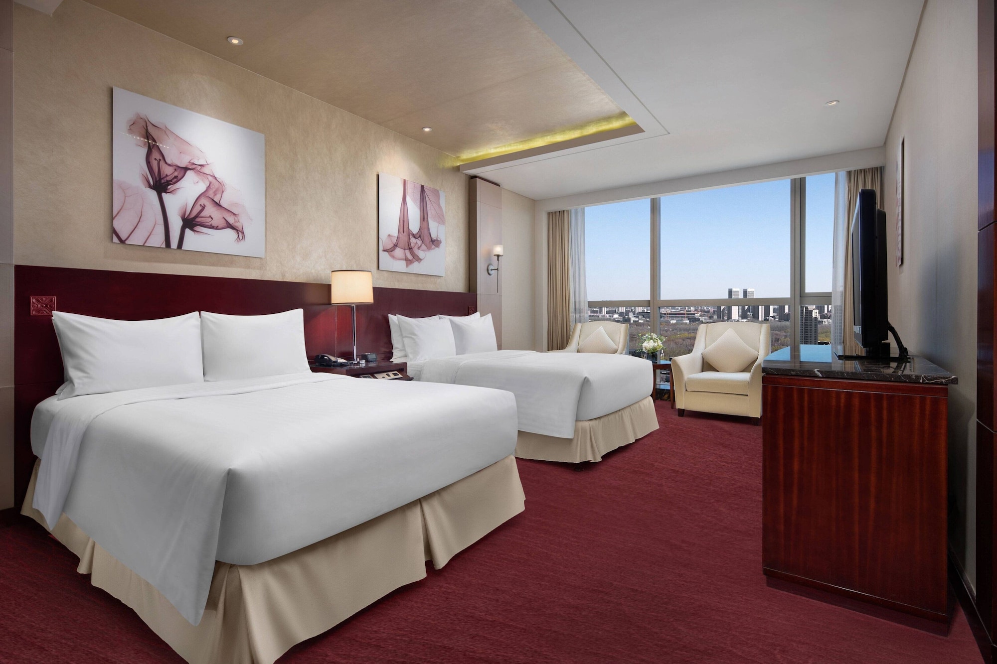 غرفة ديلوكس بسريرين مزدوجين، Beijing Marriott Hotel Northeast 2/10