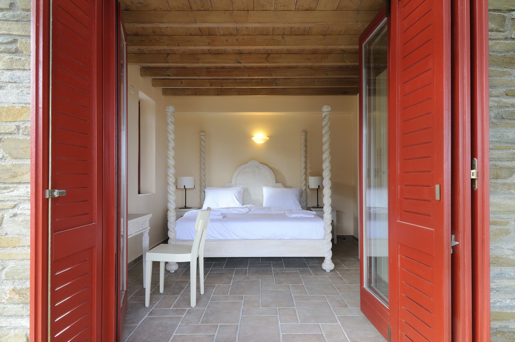 Blue, Villa, 2 Double and Twin Beds, Sea View