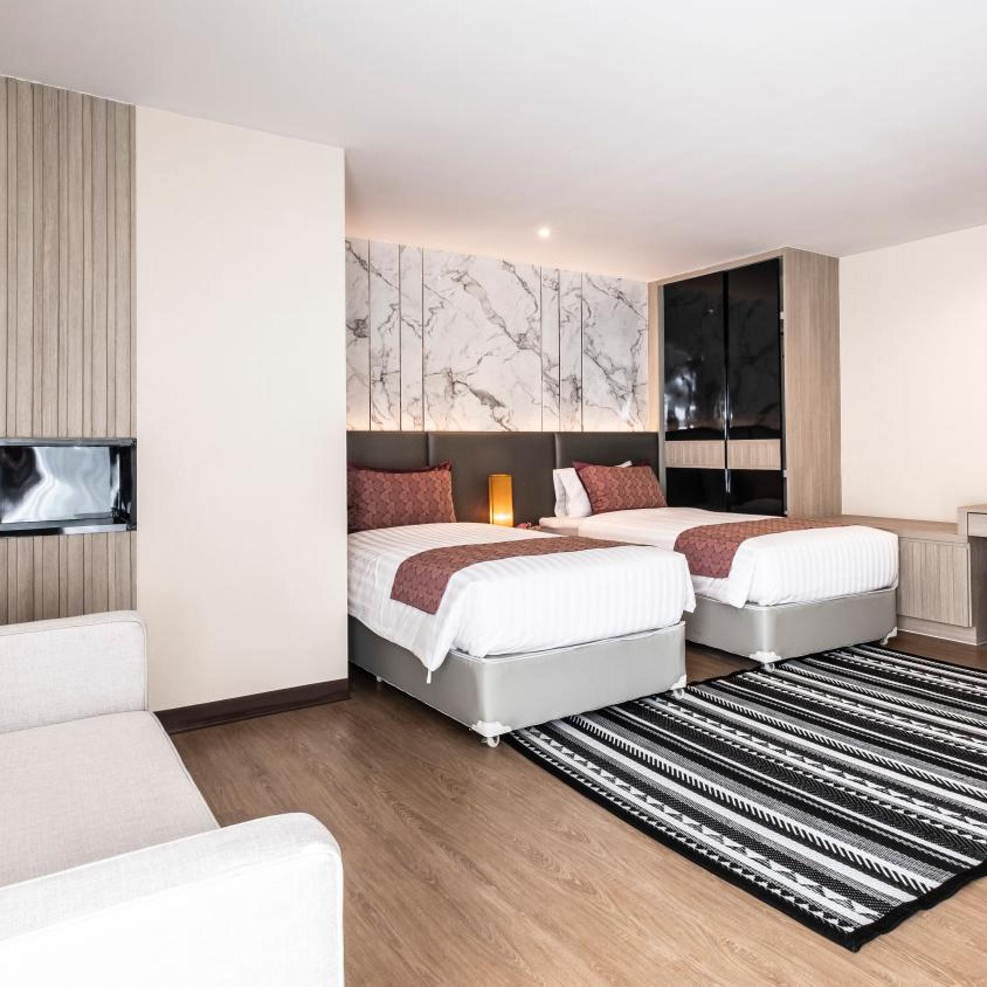 غرفة بريميوم ديلوكس بسرير فردي، Sinsuvarn Airport Suite 5/10