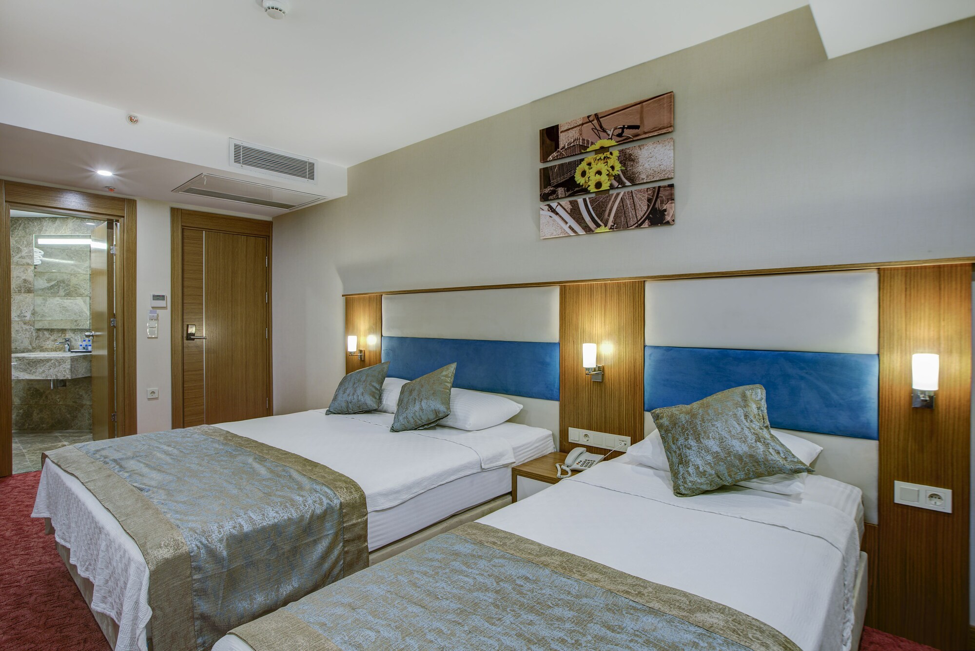 غرفة بسرير مزدوج بإطلالة على البحر، Marpessa Blue Beach Hotel 3/6