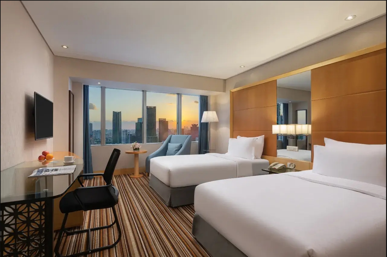 Washle, Deluxe, Twin Beds, with View، Jin Jiang Tower Hotel 2/3