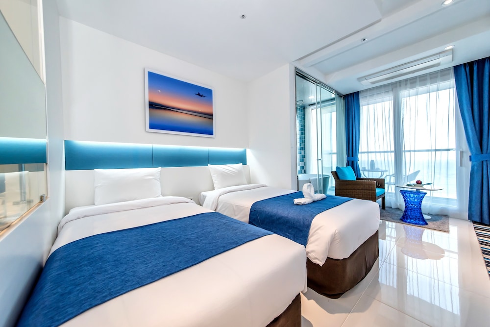 Ocean, Blue, Twin Beds, Sea View