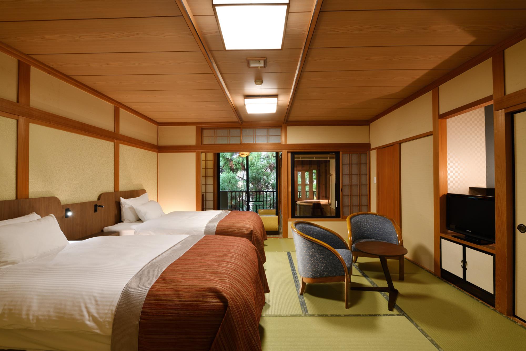 Semi Room, Japanese, 2 Semi Double Beds, Outdoor Bath