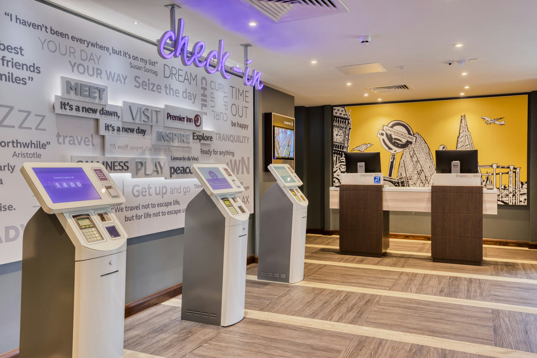 Lobby at Premier Inn London Southwark (Southwark Station), LONDON