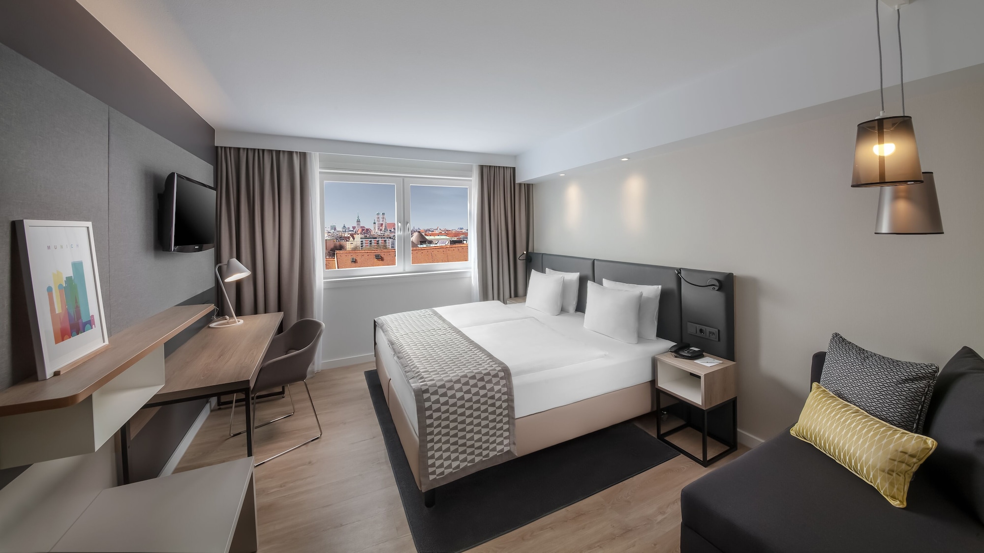 غرفة بريميوم بسرير كوين بإطلالة على المدينة، Holiday Inn Munich - City Centre 3/12