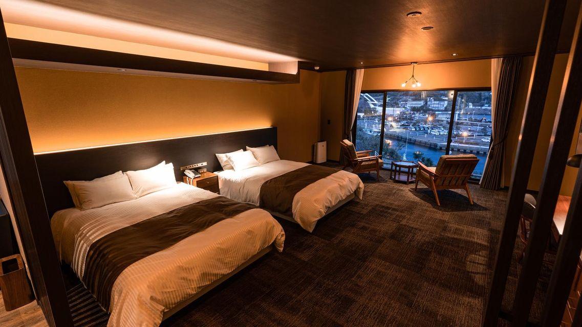 Kaien, Suite, 2 Double Beds, Ocean View, Night View