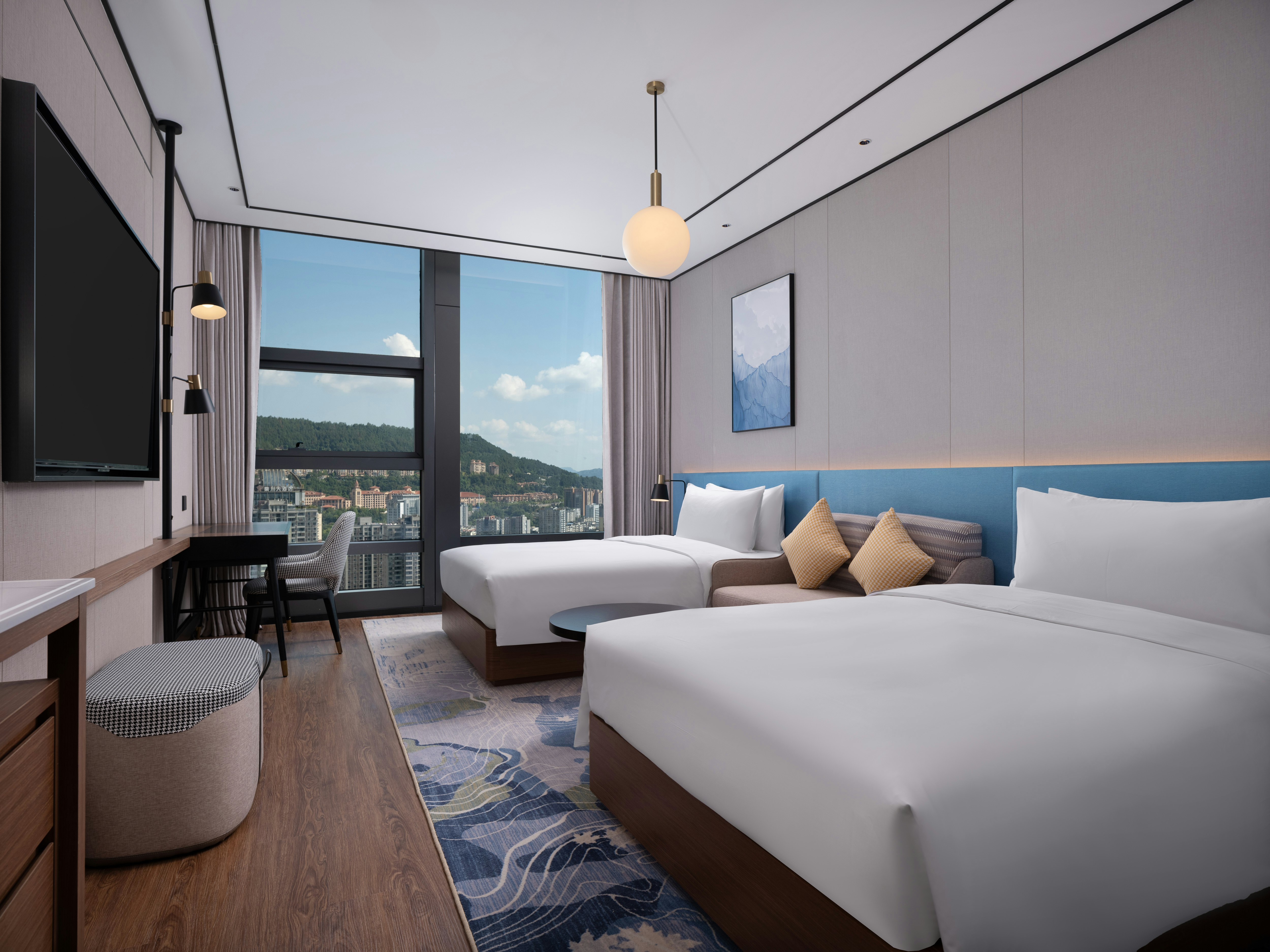 Guest Room, Twin Beds, River View