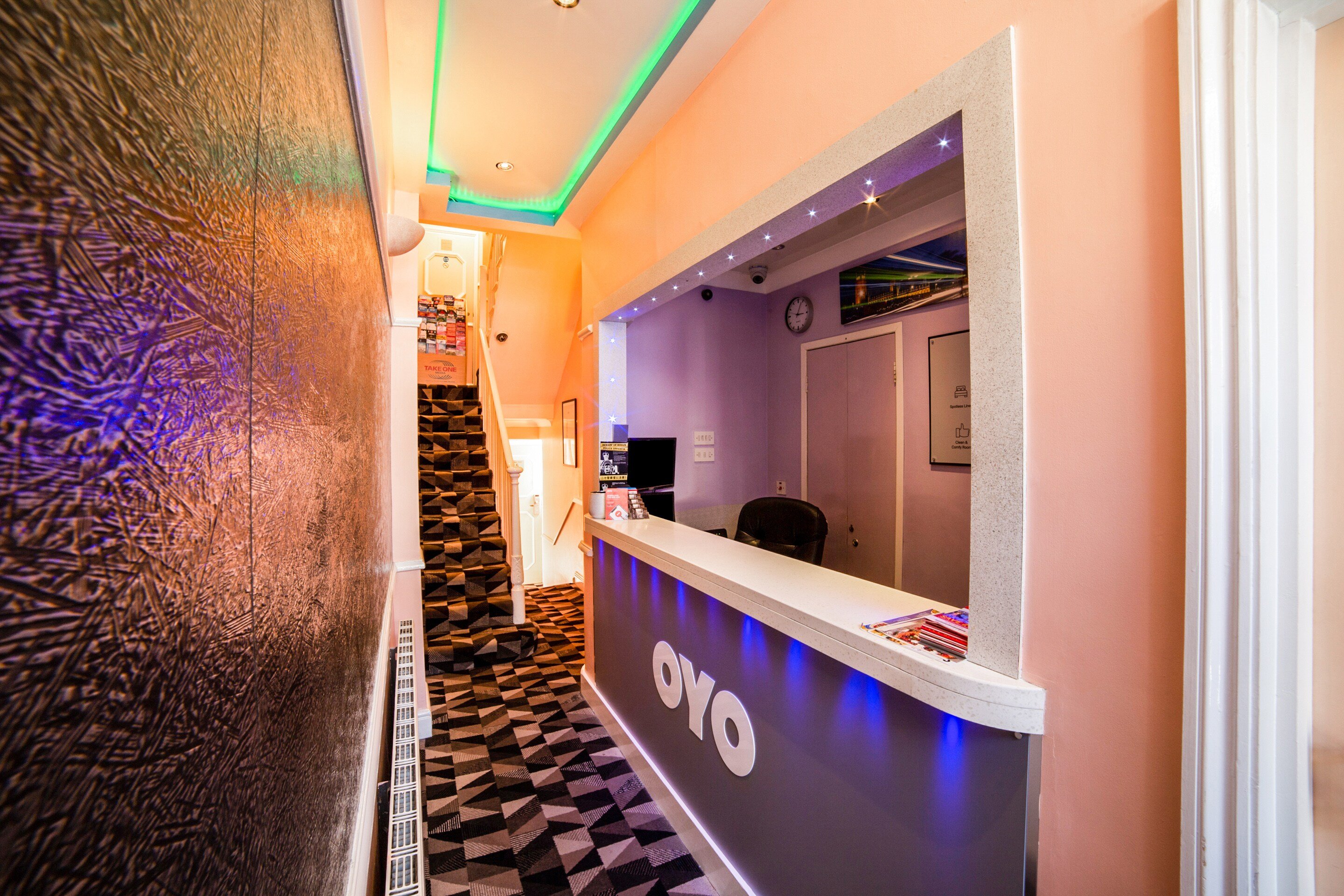 Lobby at OYO Vegas Hotel, LONDON