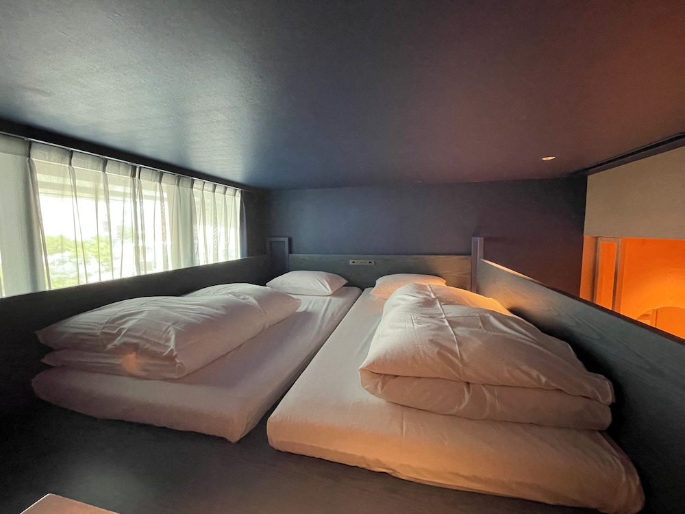 Dark Blue, Twin Beds, Sofa