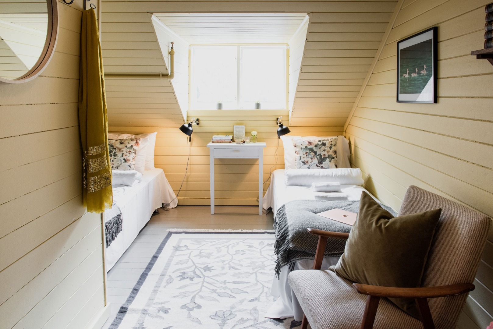 Small Double, Twin Beds, Fjord View