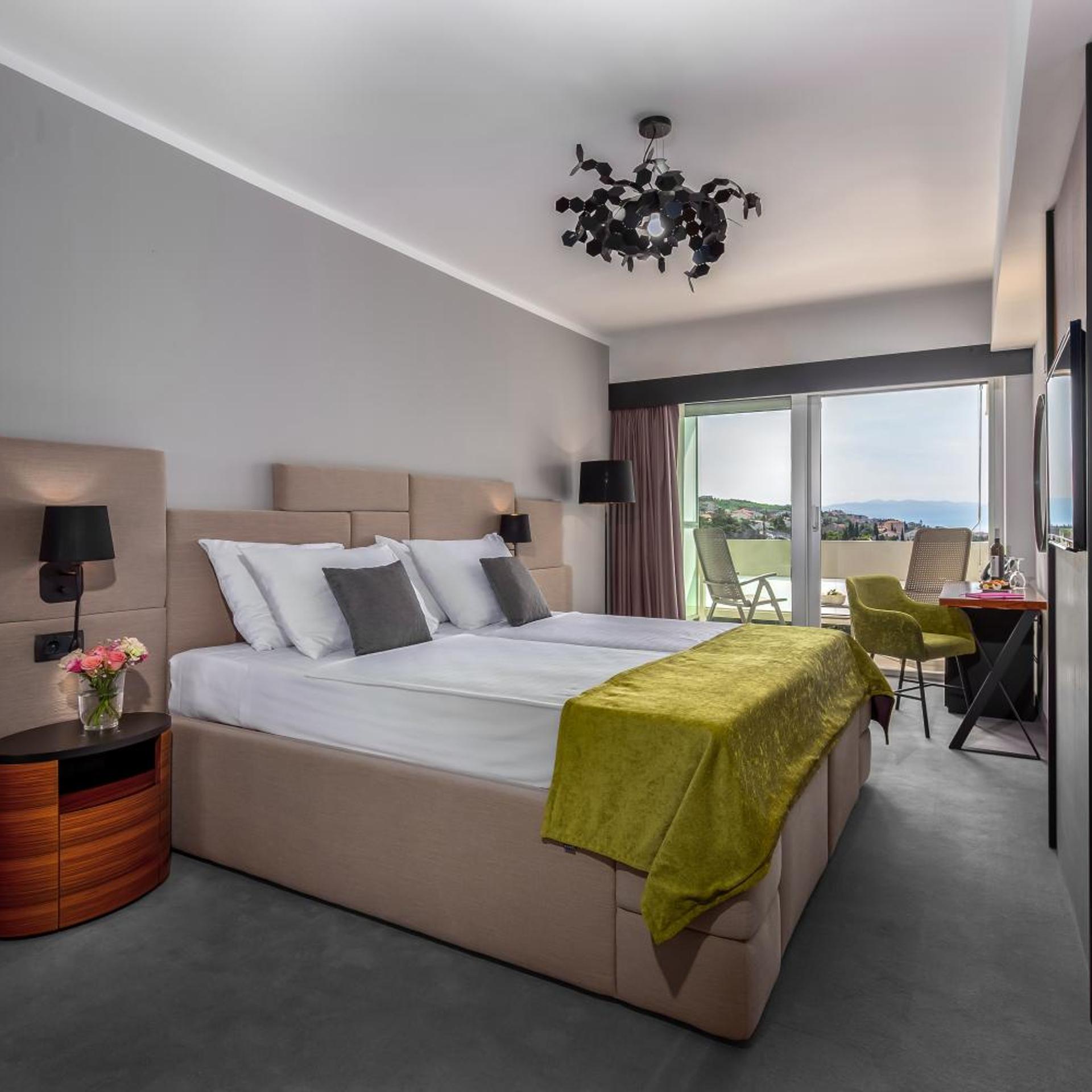 Superior, Double Bed, Two Extra Beds, Side Sea View, 2 Sofa, Balcony