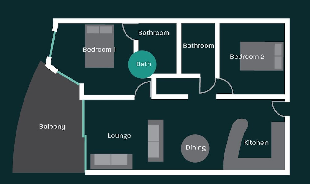 2 Bedrooms, Roof Top, 2 Queen Beds