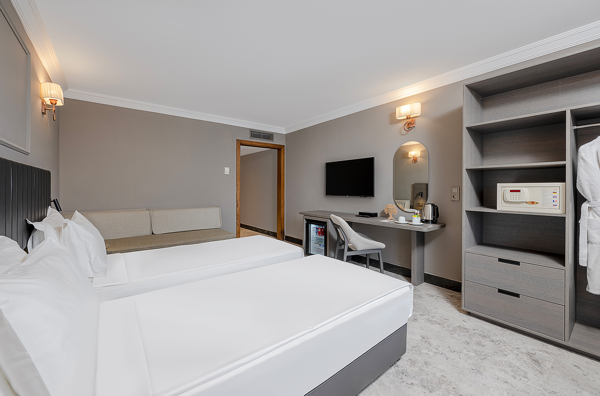 Room, Single, Double Bed, Land View