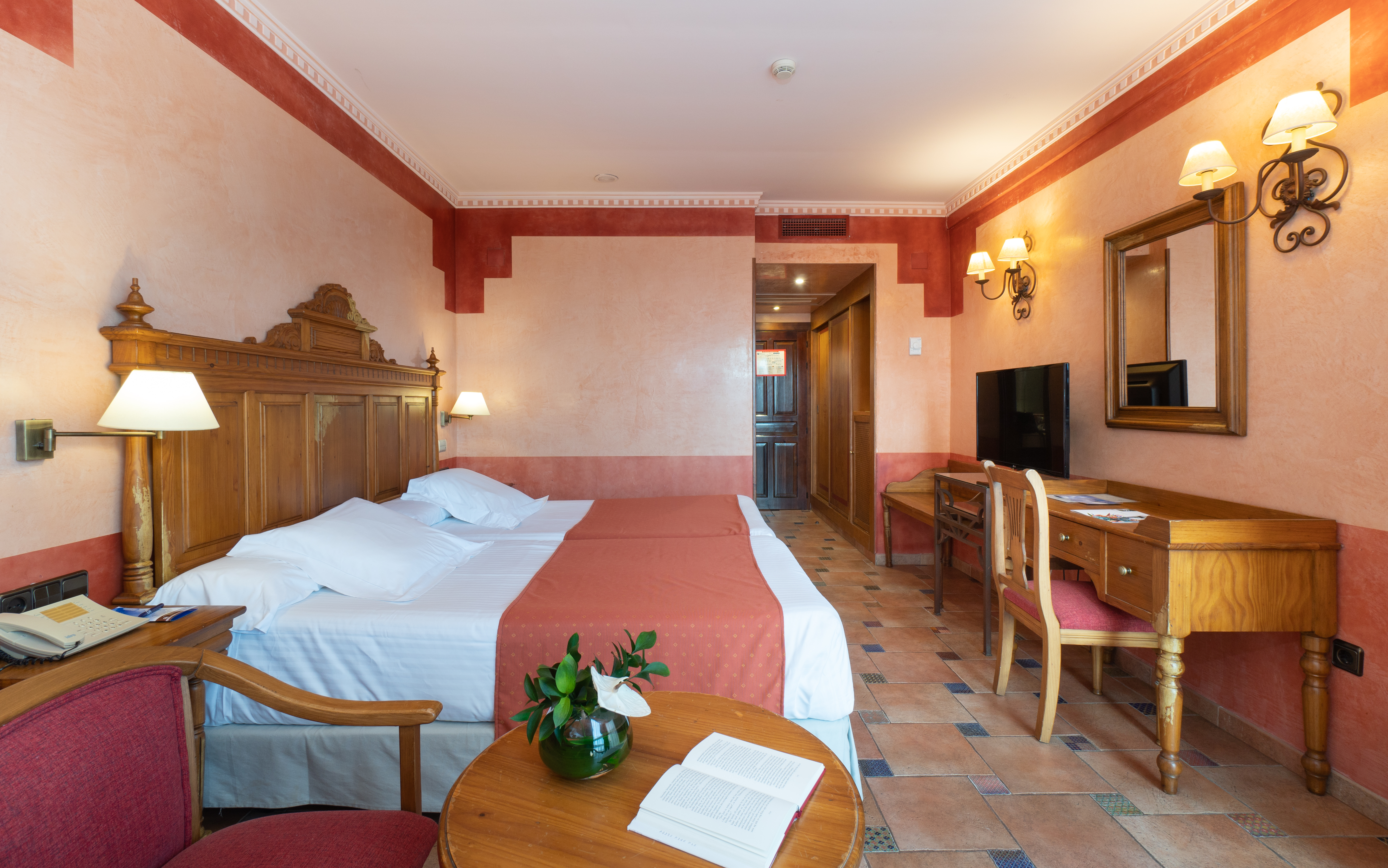 Room, Single, Double Bed, Lateral Side Sea View