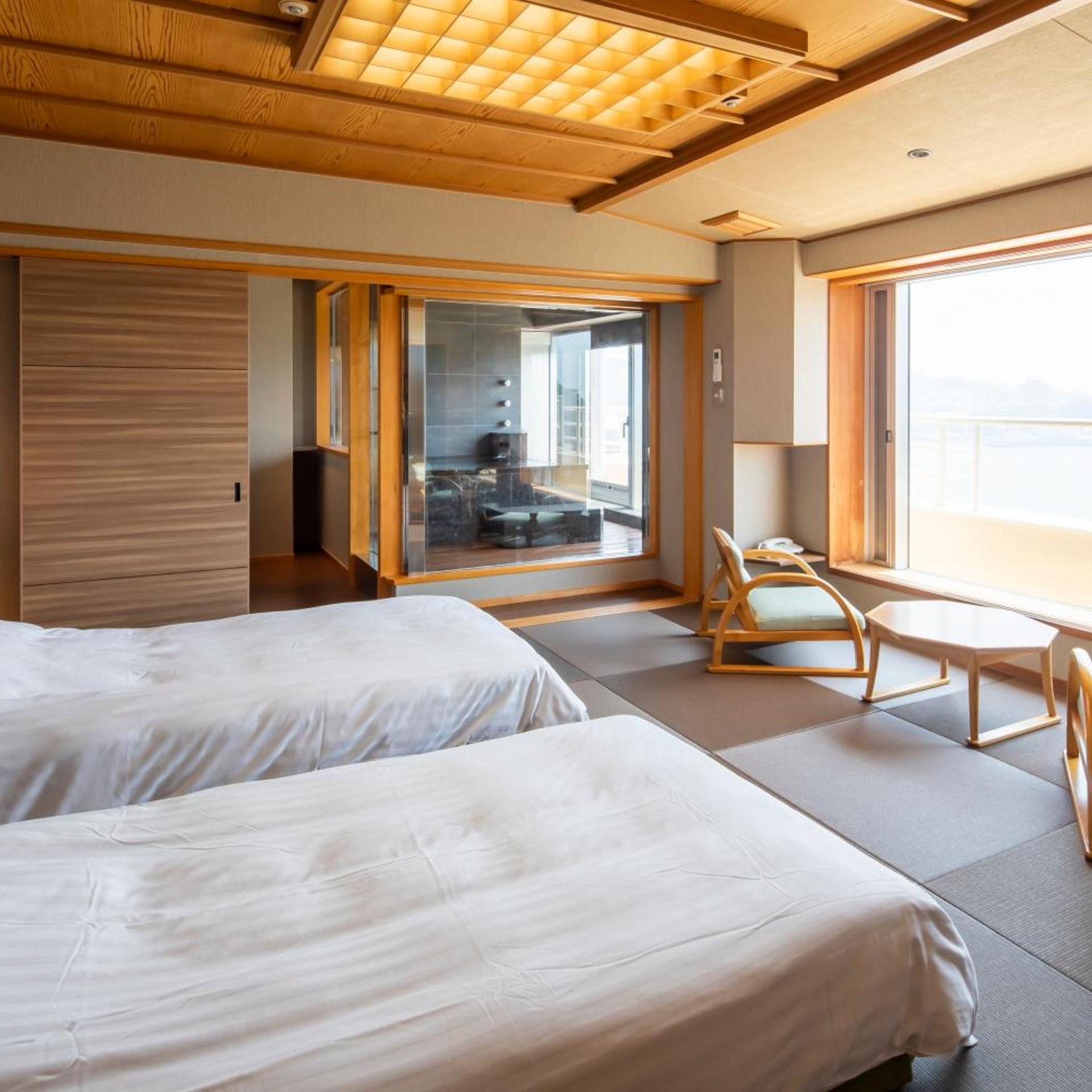 Japanese, Single Bed, Sea View, Hot Spring Bath, Nagitei
