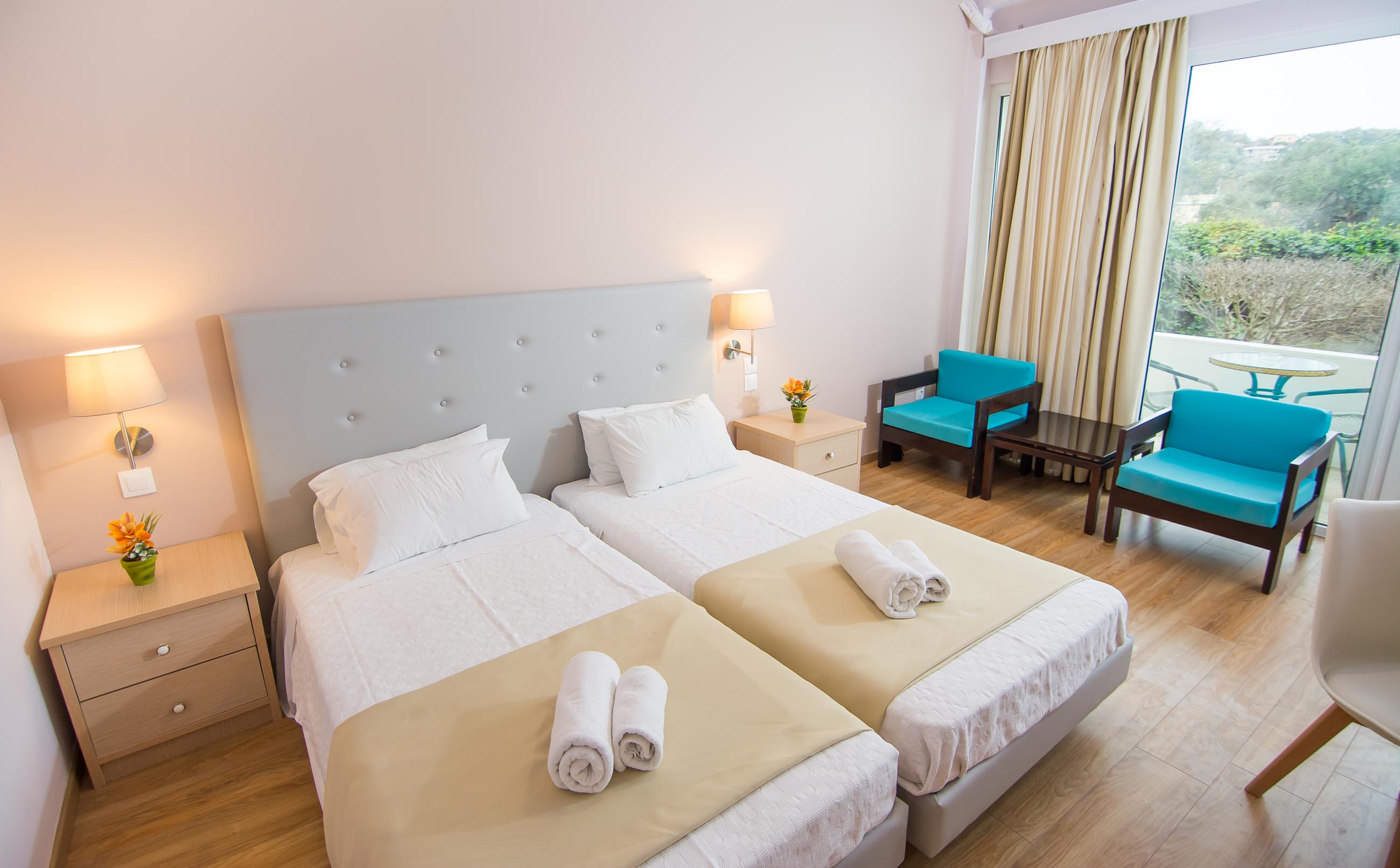 Room, Double or Twin Bed, Land View