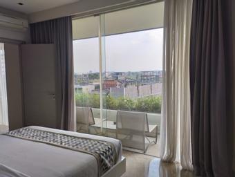 2 Bedrooms, 2 Double Beds, Rice Field and Volcano View