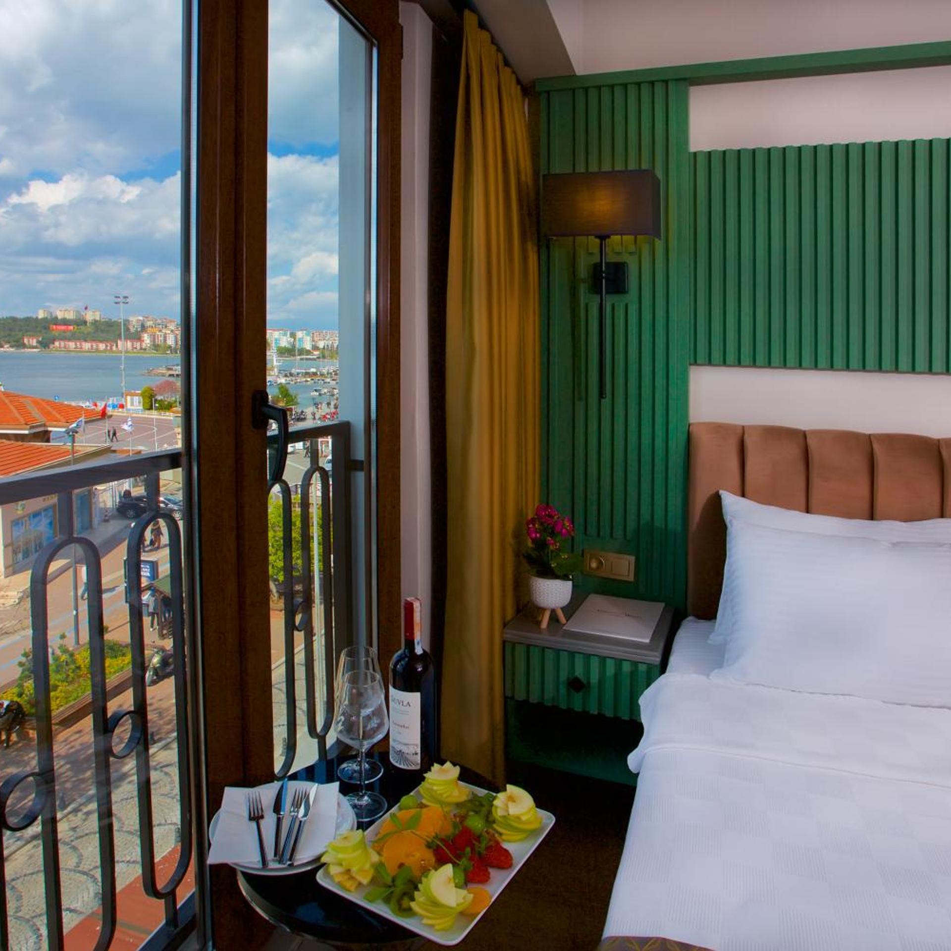 غرفة بسرير مزدوج بإطلالة على البحر، Aspen Hotel Canakkale 4/4