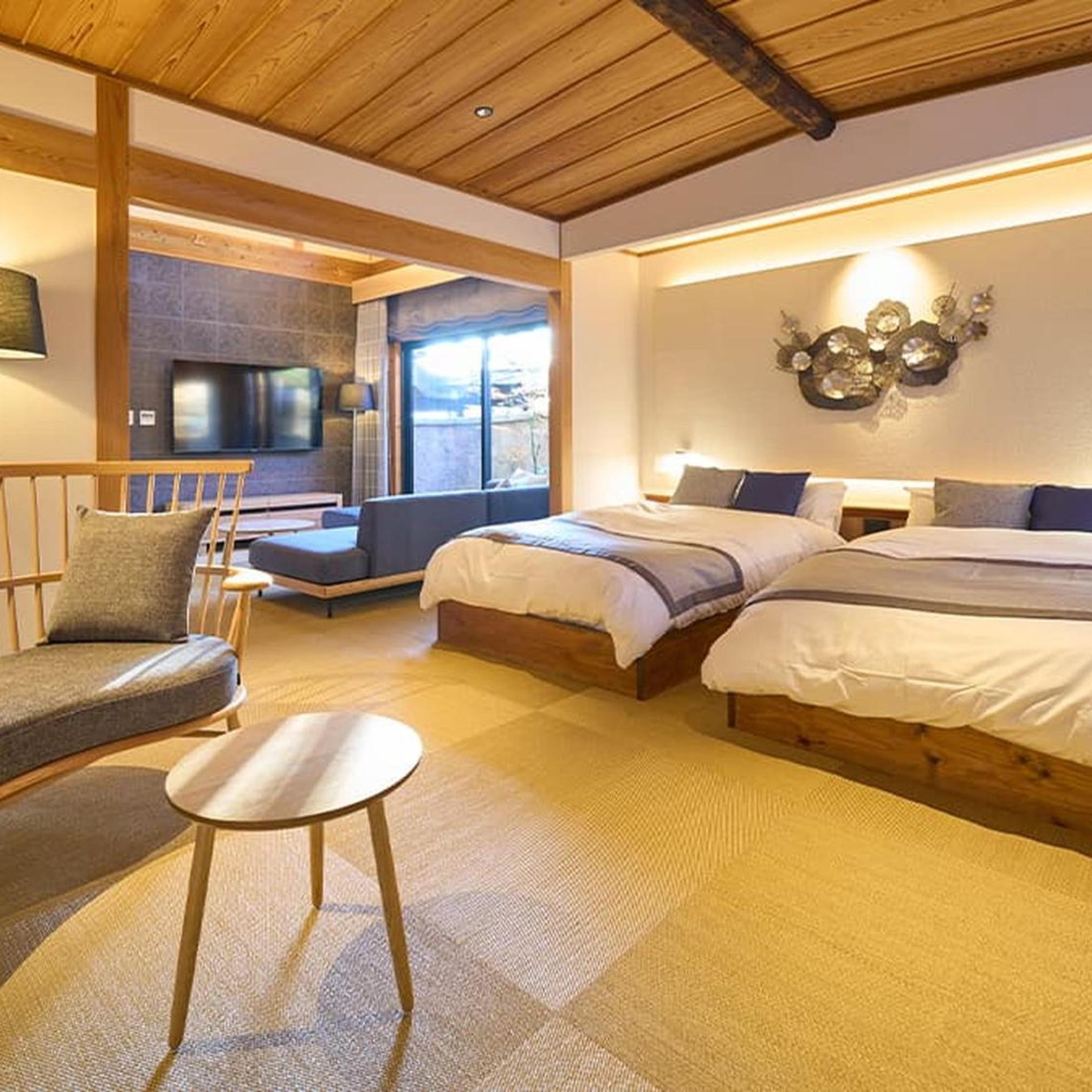 Luxury, Twin Beds, Outdoor Bath