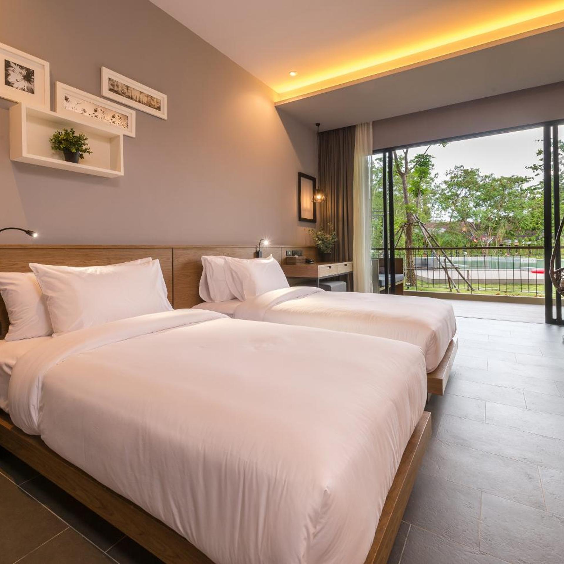 غرفة ديلوكس بسرير مزدوج أو سريرين منفصلين، The Gallery Hotel Naiharn 9/10