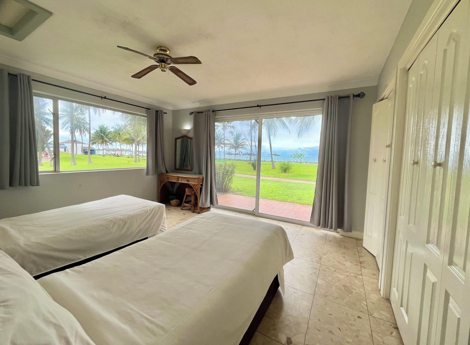 1 Bedroom, Deluxe, Apartment, Twin Beds, Ocean View, Garden Area