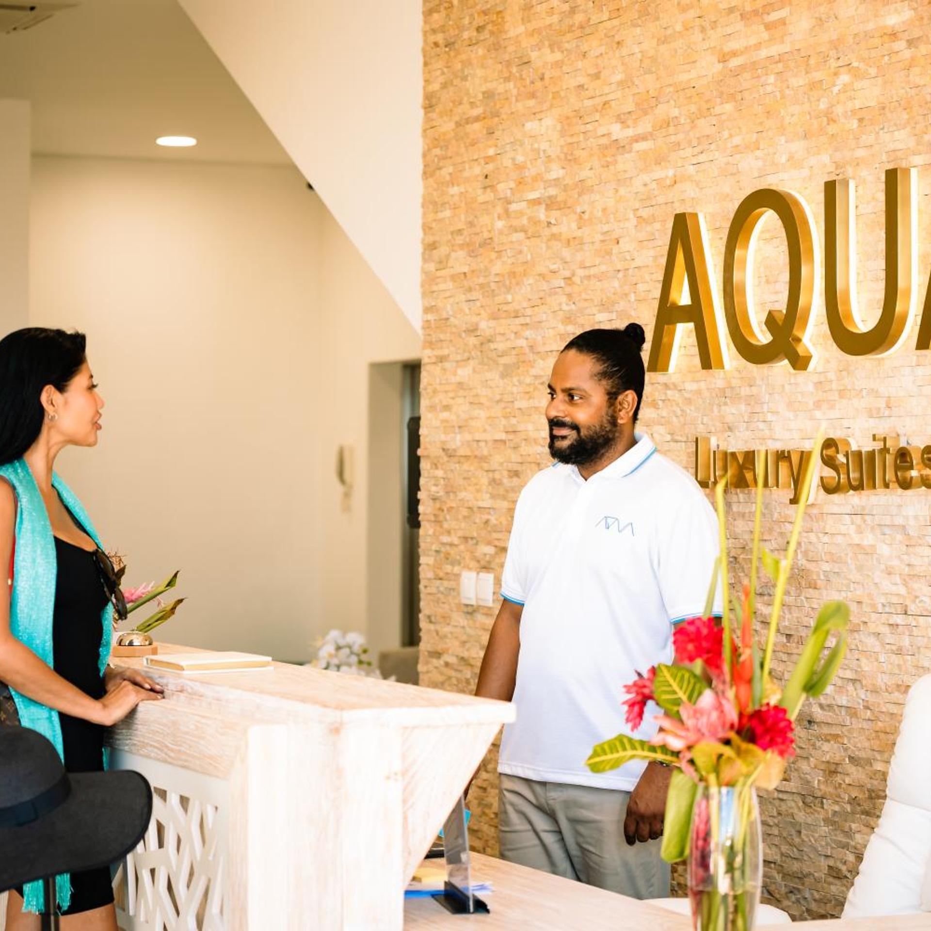 Lobby at AQUA Boutique Hotel, MAHE