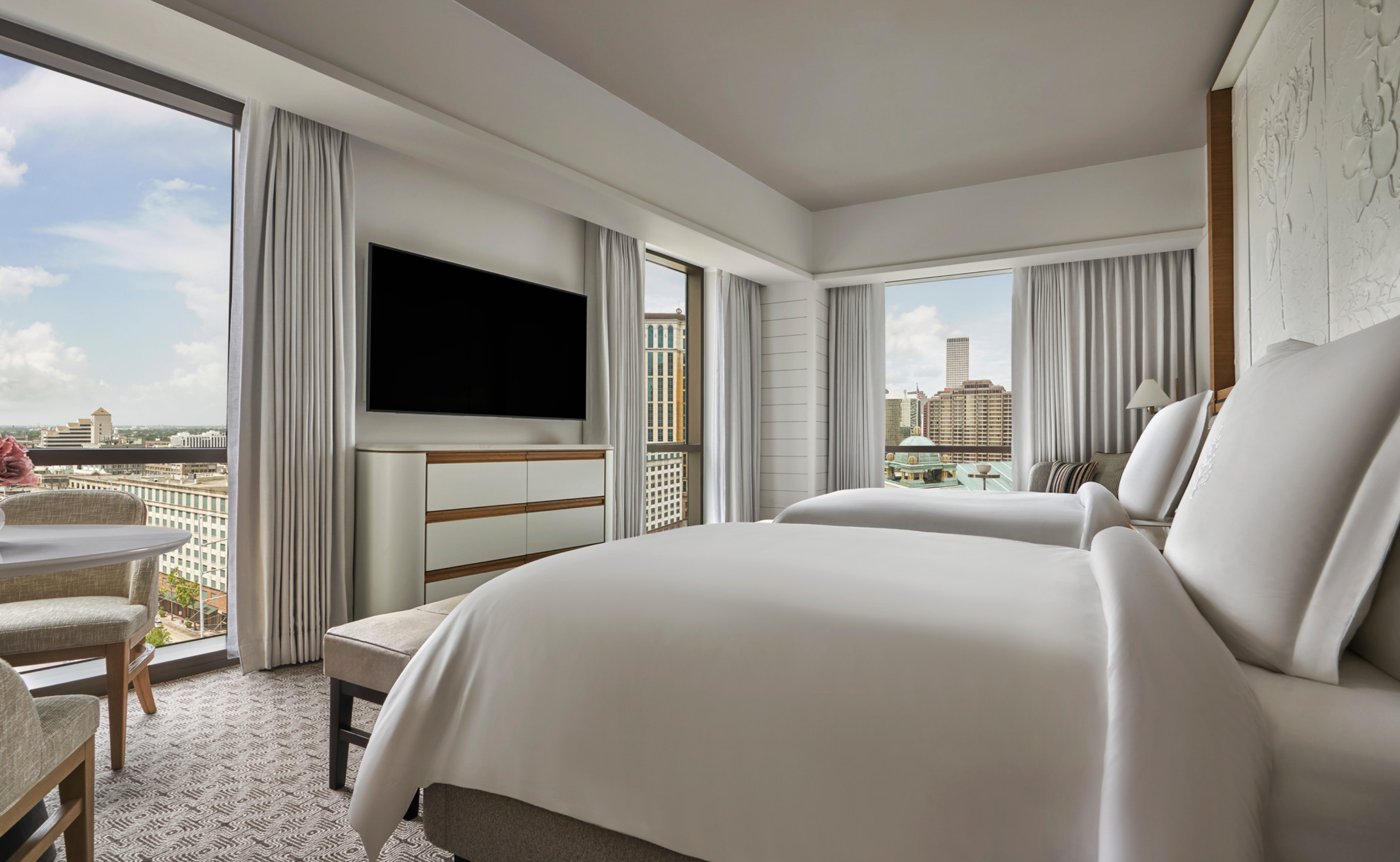 غرفة ديلوكس بسريرين مزدوجين بإطلالة على النهر لذوي الإعاقة
