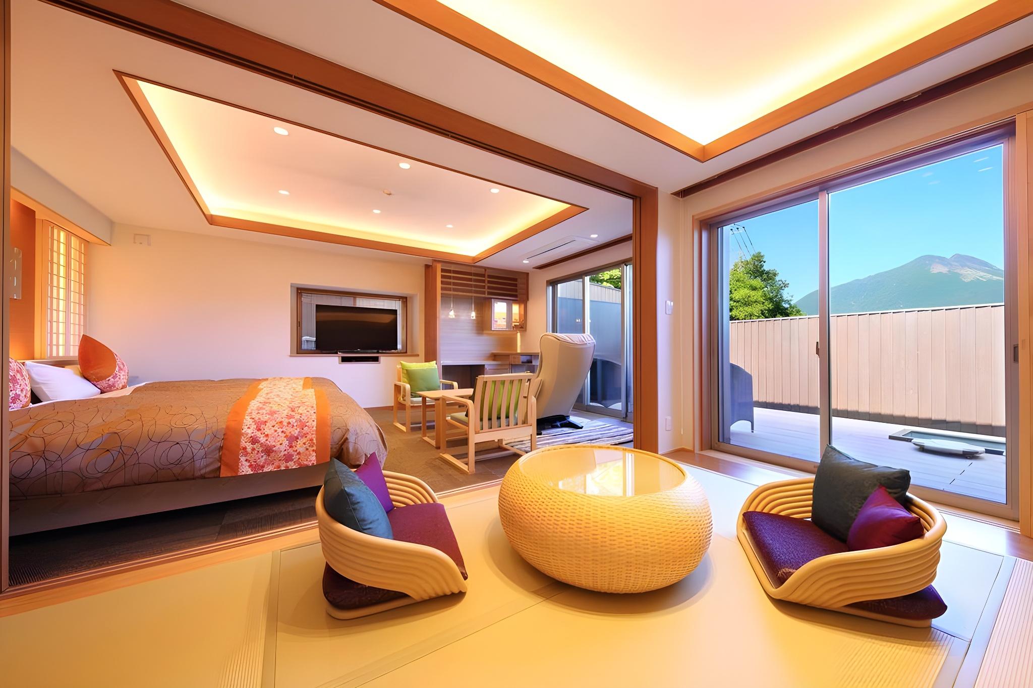 Standard, Twin Beds, 2 Futon Beds, Outdoor Bath, Tatami, Terrace