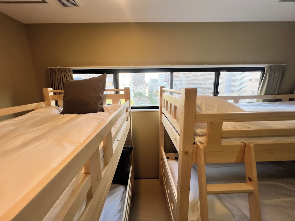 غرفة اقتصادية رباعية بأسرّة بطابقين بحمام مشترك، Hostel Hangout Osaka Nanba Nipponbashi 9/10