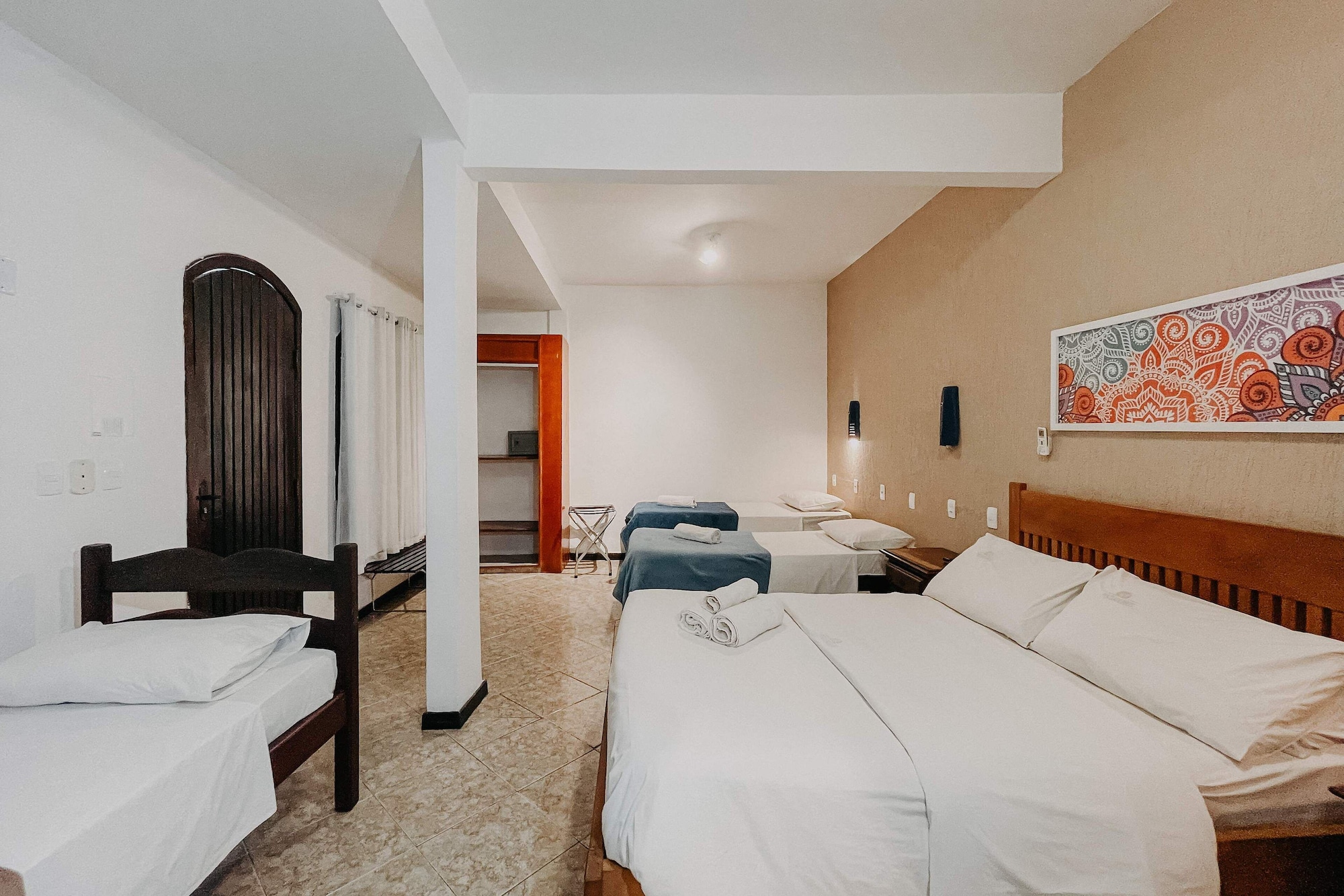 Family, 1 Double and 3 Single Beds