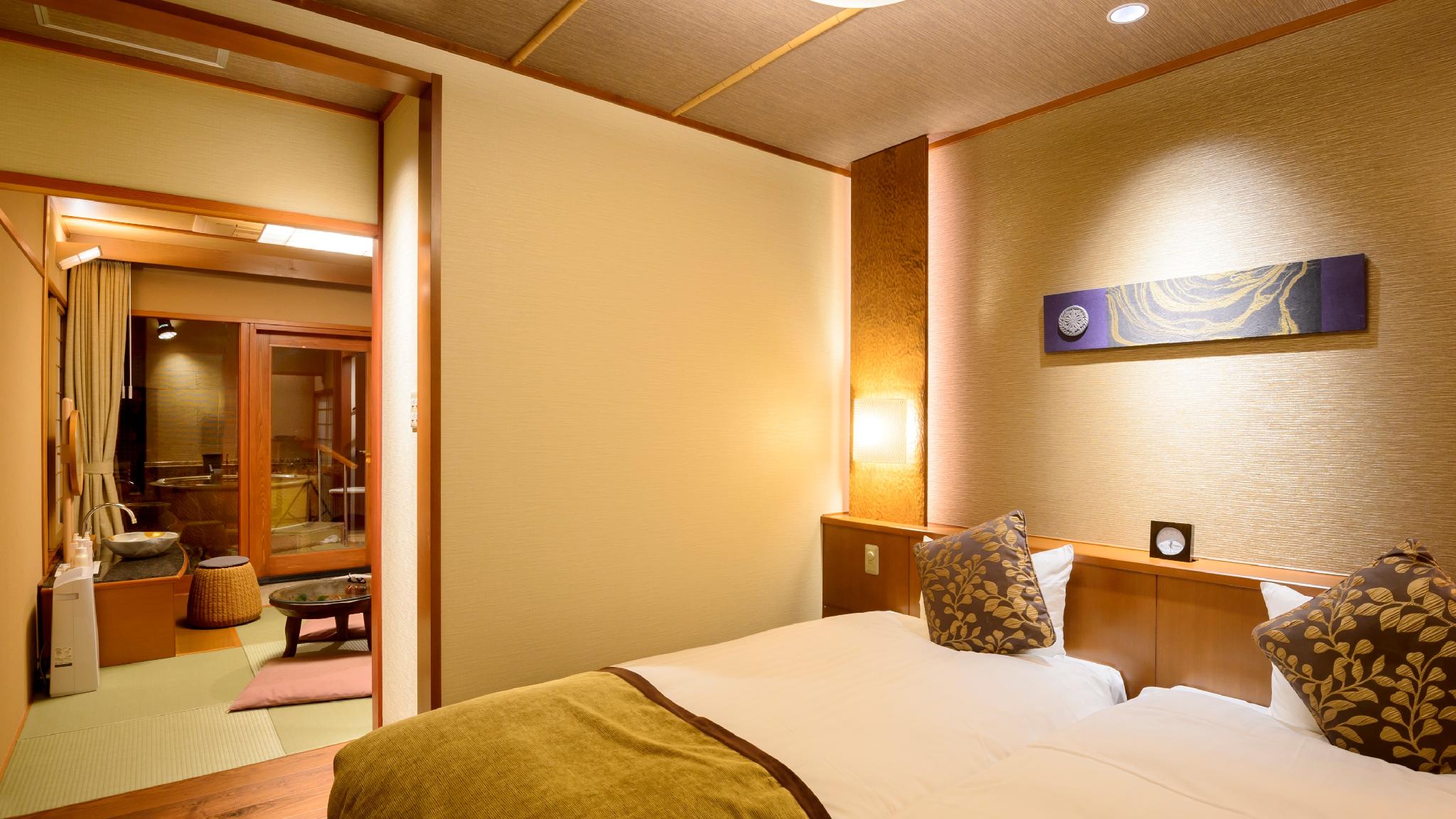 Room, Twin Beds, Outdoor Bath