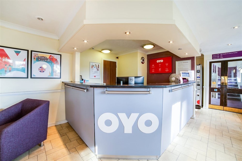 Lobby at OYO Lakeside Haydock Hotel, St Helens, A580 East Lancs, Garswood Old Road, ST. HELENS