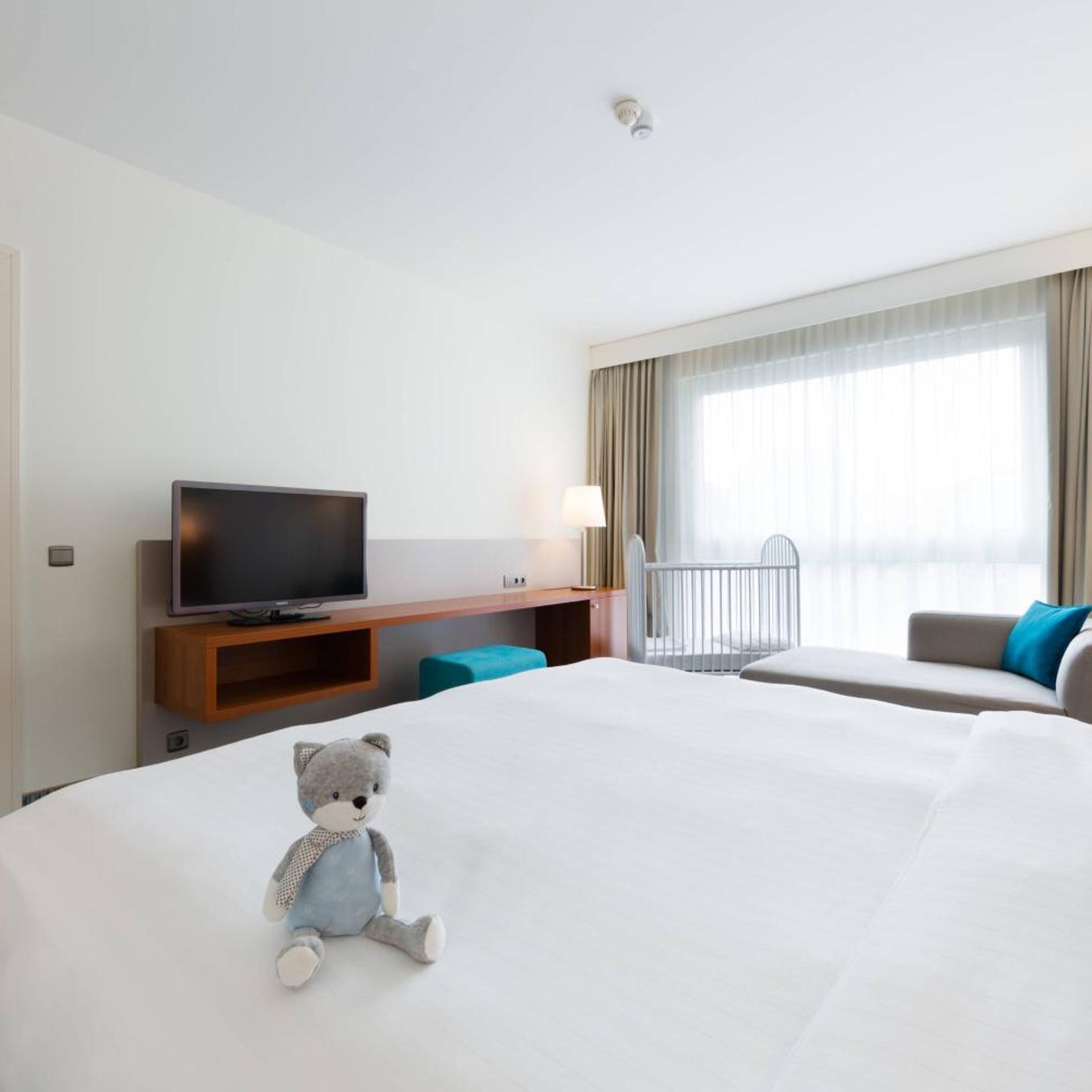 غرفة متصلة عائلية بسرير فردي، Courtyard By Marriott Brussels 9/10