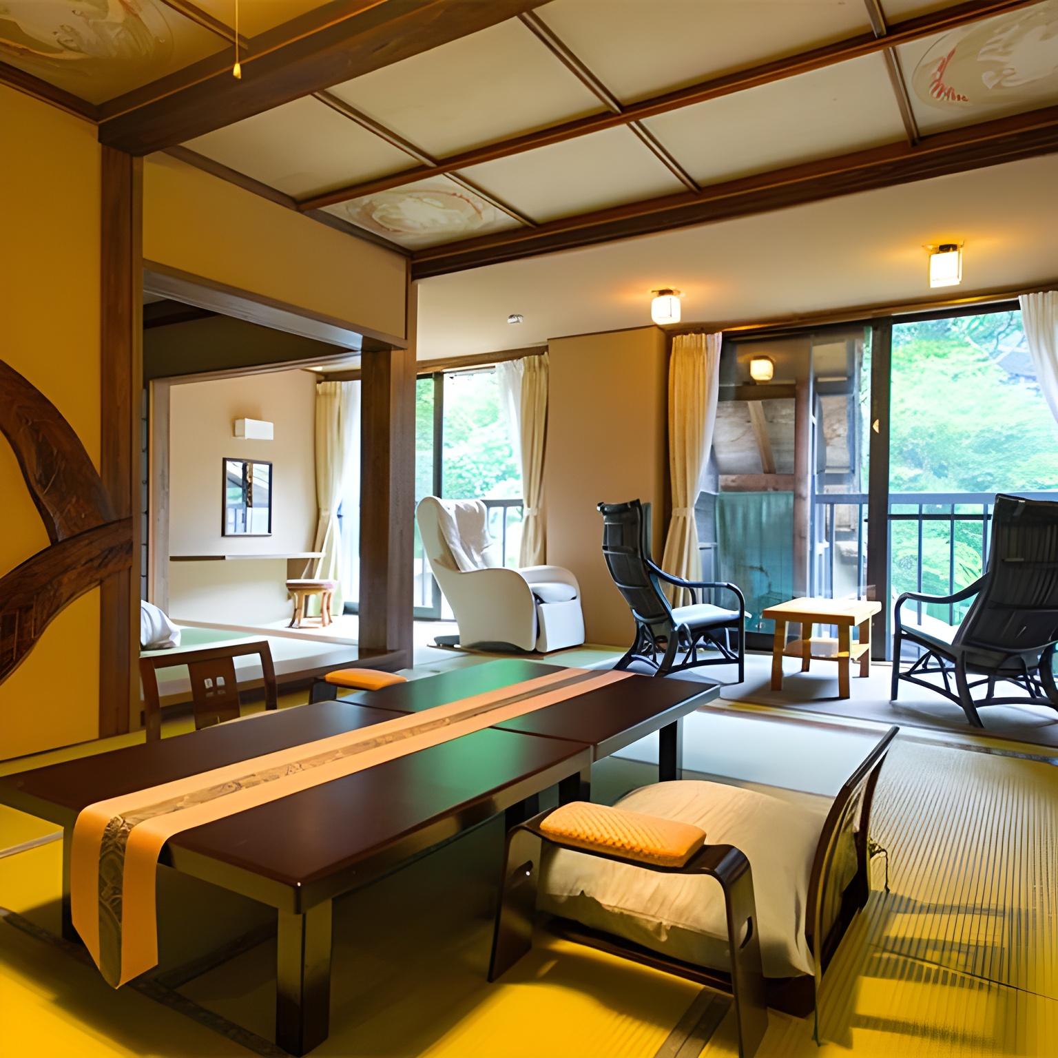 Japanese, Mountain View, Outdoor Bath, Main Building