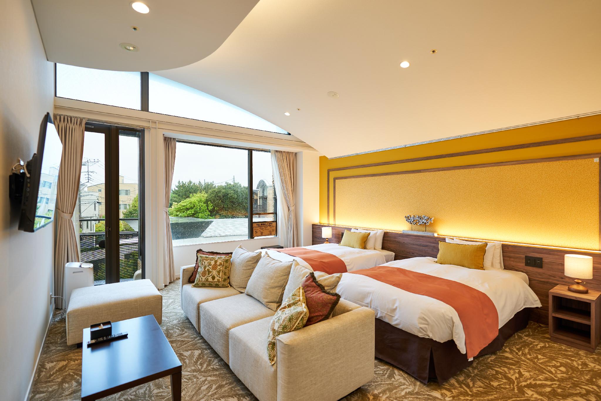 Semi Room, Deluxe, 2 Semi Double and Twin Beds, with Extra Bed