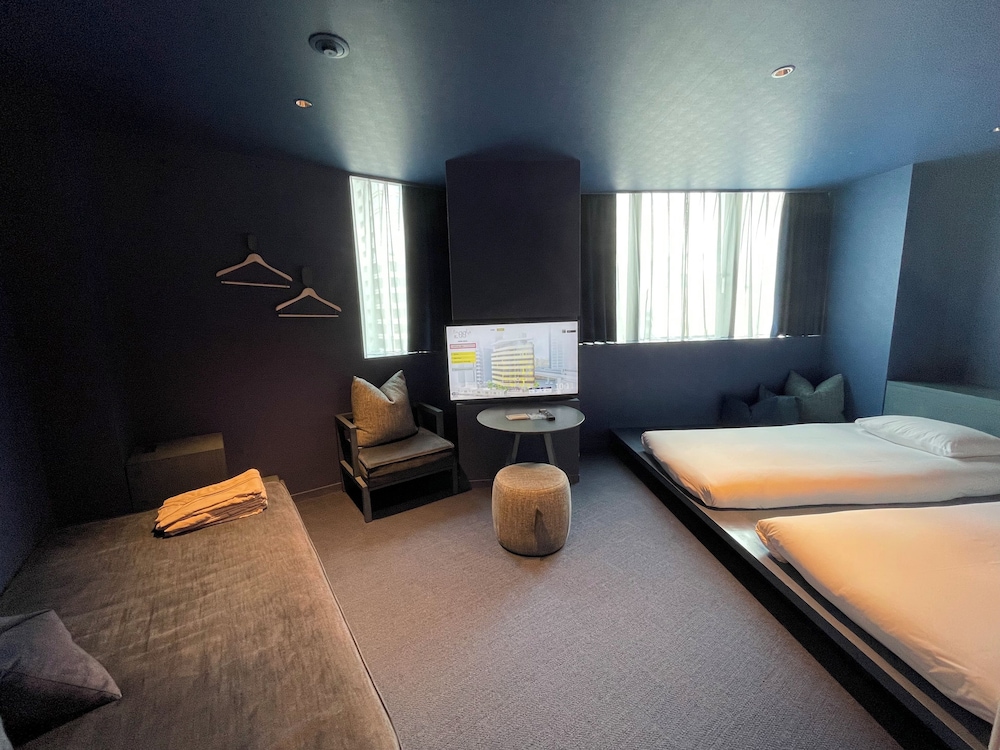 Blue, Dark Blue, Superior, Twin Beds, Sofa