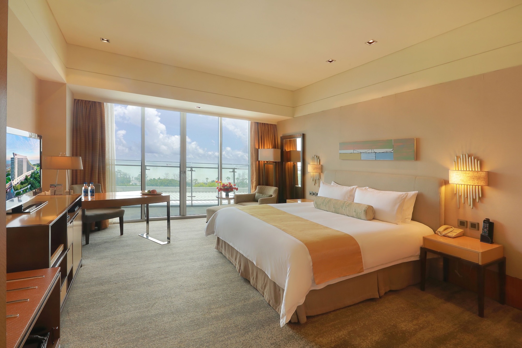 غرفة سوبيريور بسرير كوين بإطلالة على البحر، Xiamen International Conference Center Hotel 2/4