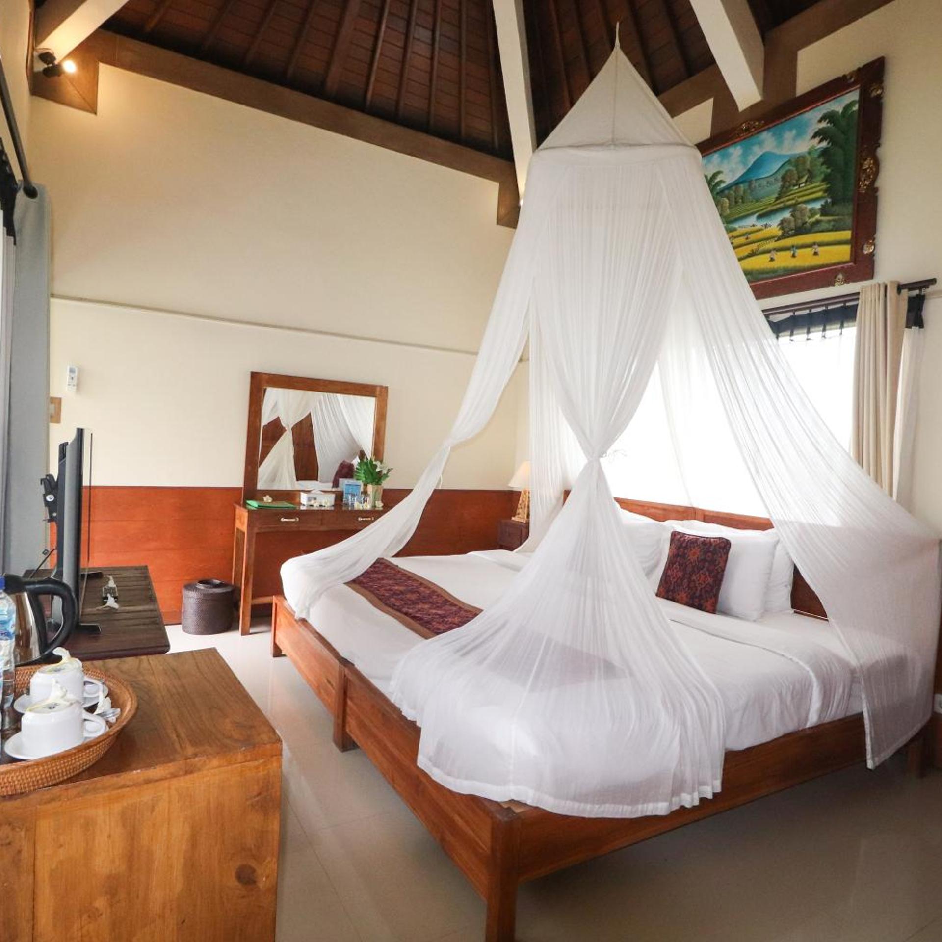 فيلا ديلوكس بسرير كينج بإطلالة على الحديقة، Villa Jj And Spa Ubud 5/10