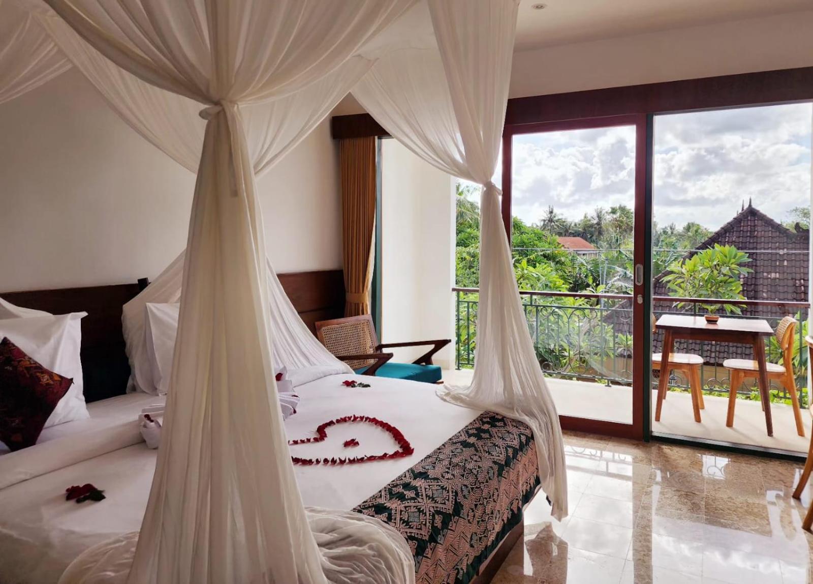 غرفة ديلوكس بسرير مزدوج أو سريرين منفصلين بإطلالة على المسبح، Sabana Ubud 5/10