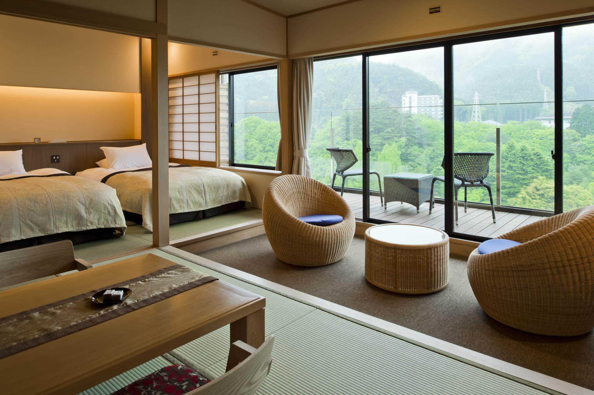 Japanese Western, Standard, 2 Semi Double Beds, 2 Futon Beds