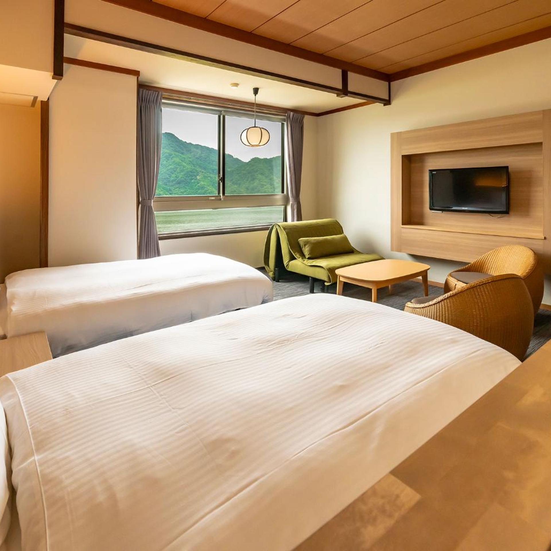 Superior, Twin Beds, Riverside، Oedo Onsen Monogatari Kinosaki Onsen Kinosaki 3/8