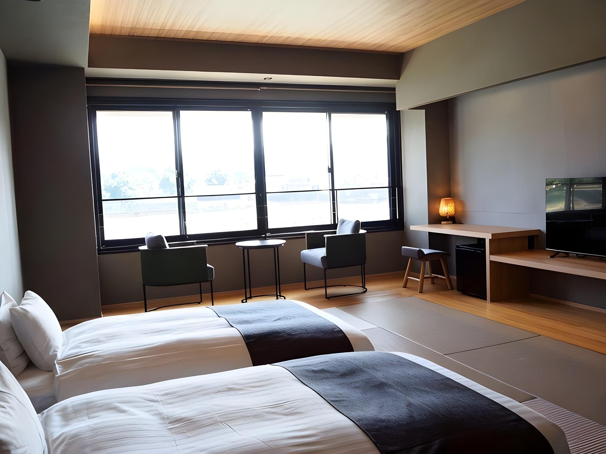 Semi Room, Japanese, Superior, 2 Semi Double Beds, River View, East Wing, Low Floor