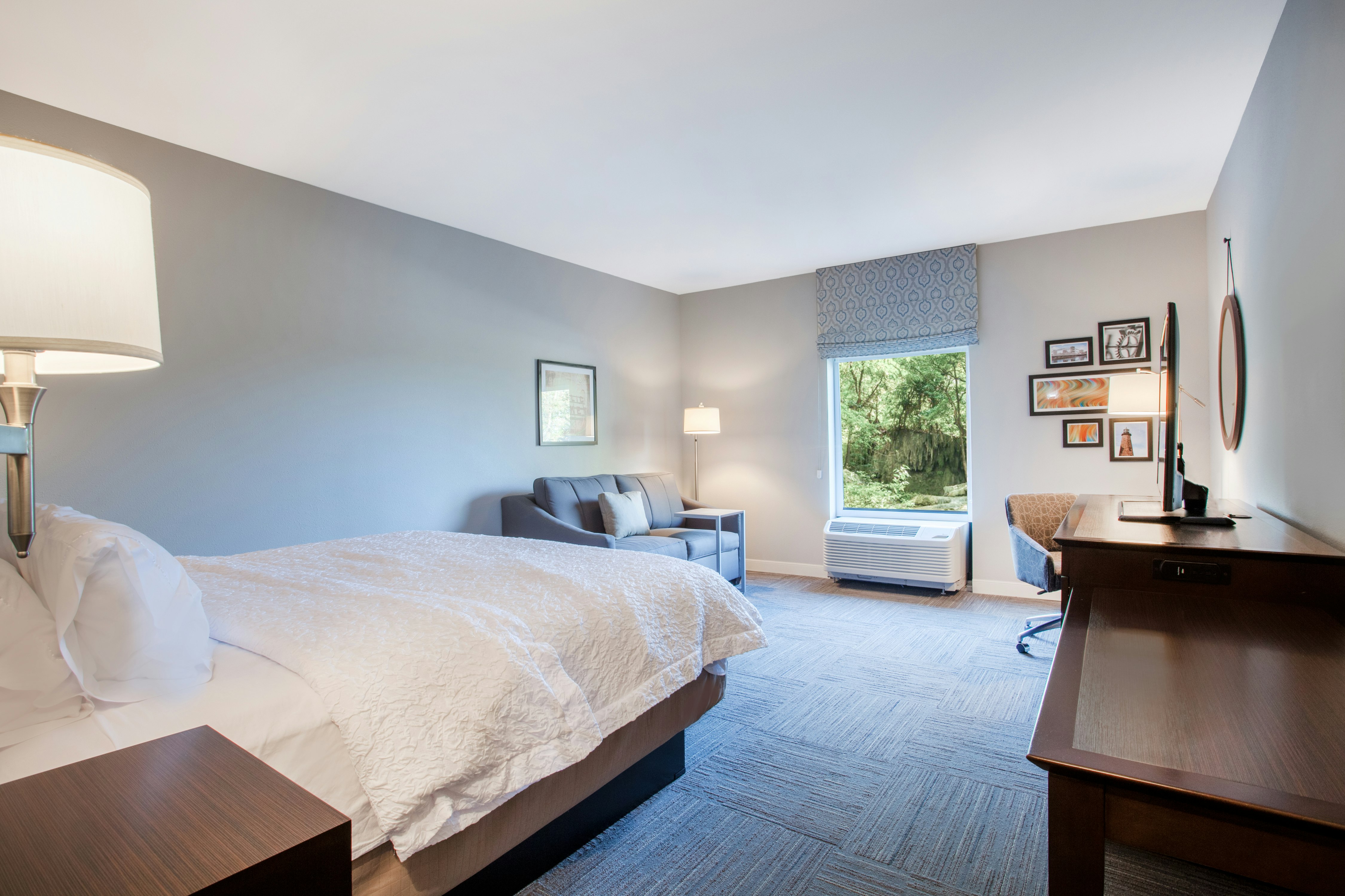 غرفة بسرير كينج مع أريكة، Hampton Inn Rochester Penfield 3/4
