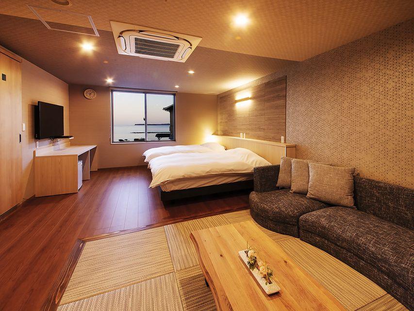 Semi Room, Japanese Western, 2 Semi Double Beds, Outdoor Bath