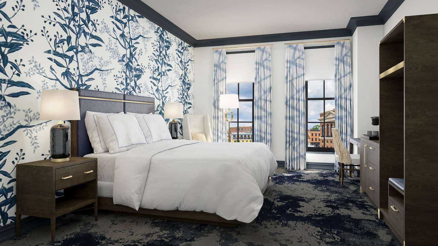 غرفة بسرير كينج بحوض استحمام لذوي الإعاقة، The William Fell Baltimore, Tapestry Collection by Hilton 2/4